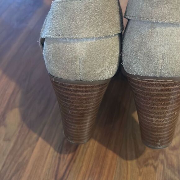 Lauren Ralph Lauren sure Tan beige heeled Brown  Leather boots size 8 - Picture 4 of 8